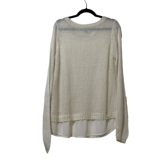 Torrid size 1X cream cable knit soft lightweight crew neck sweater - Picture 3 of 8